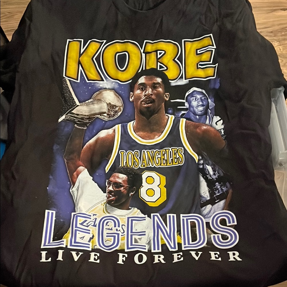 Black Short Sleeve Tee with Bold Tribute Design